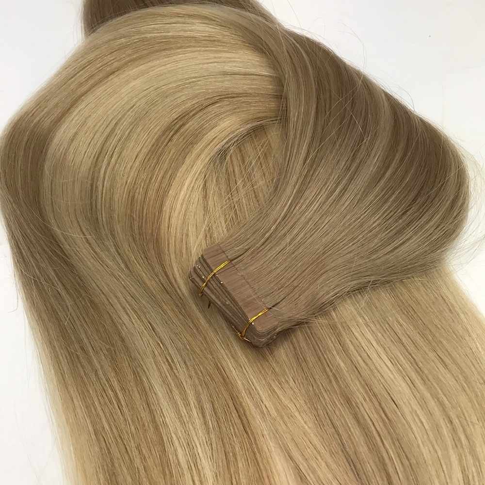 ❤️New cold Ombre +highlights color ❤️tape-in ❤️